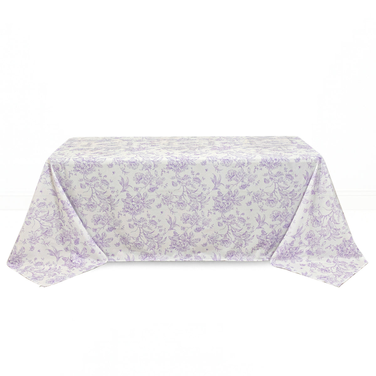 Polyester Rectangular Tablecloth 90"x132" French Toile Pattern - By TCF Linens