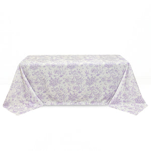 Polyester Rectangular Tablecloth 90"x132" French Toile Pattern - By TCF Linens