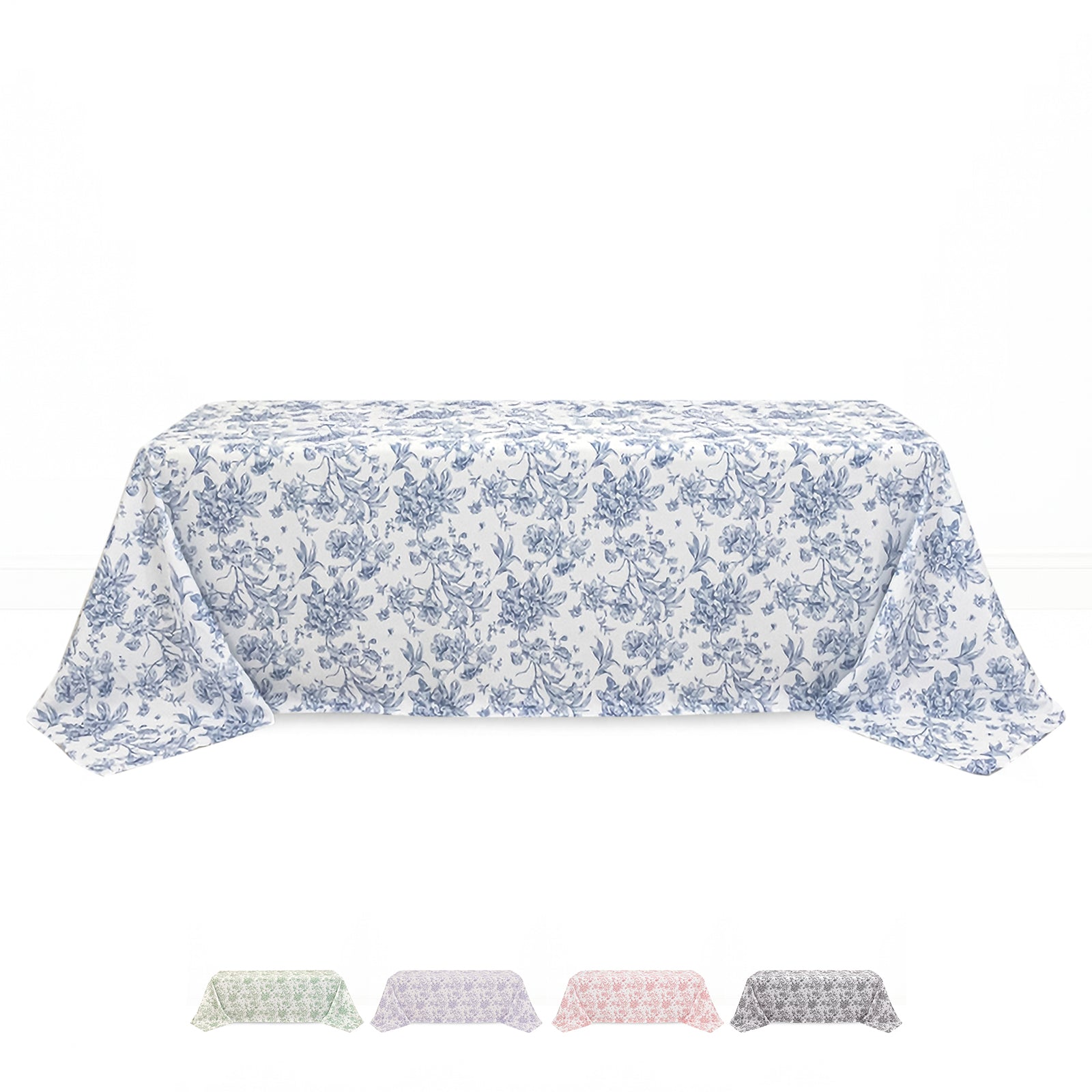Polyester Rectangular Tablecloth 90"x156" French Toile Pattern - By TCF Linens