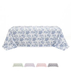 Polyester Rectangular Tablecloth 90"x156" French Toile Pattern - By TCF Linens