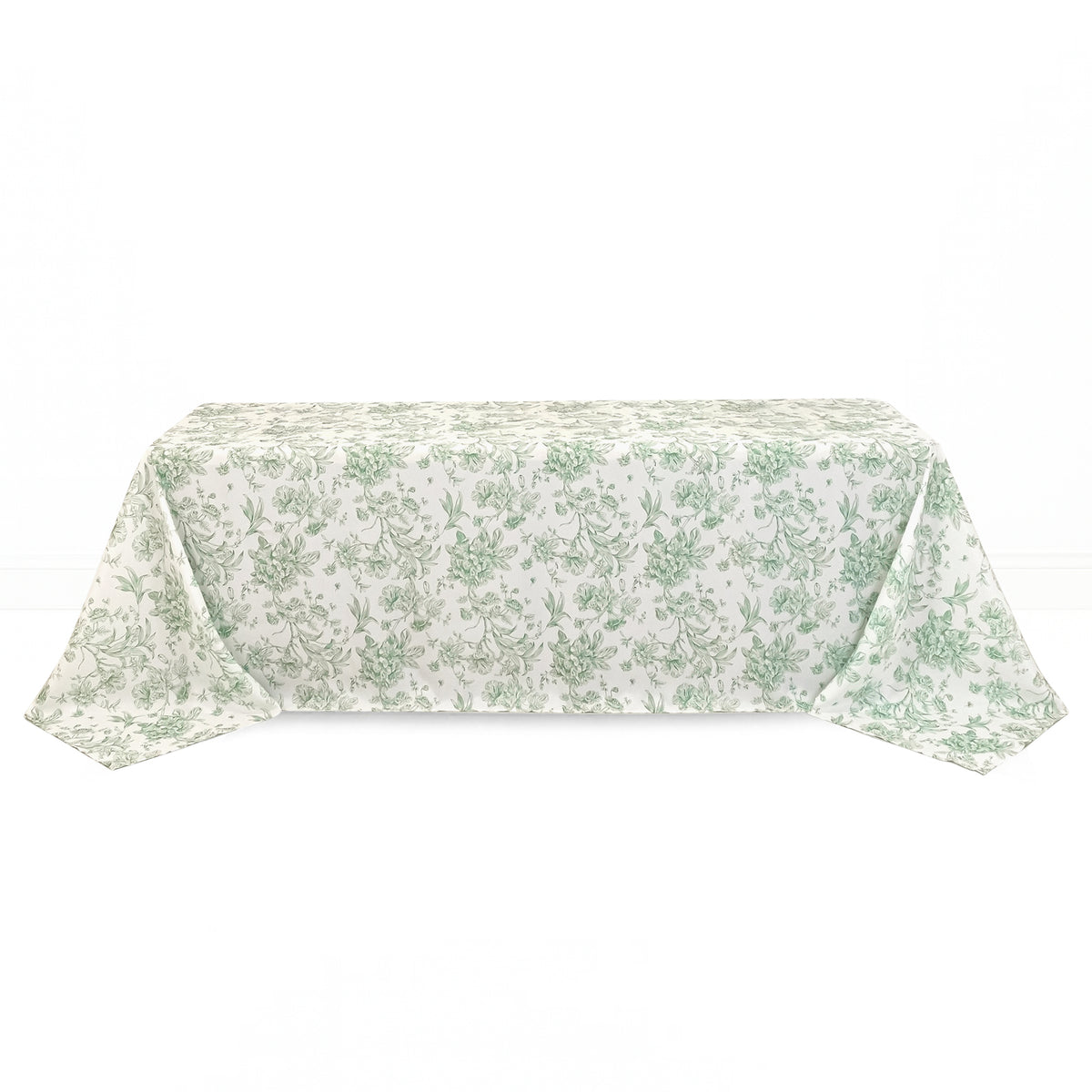 Polyester Rectangular Tablecloth 90"x156" French Toile Pattern - By TCF Linens