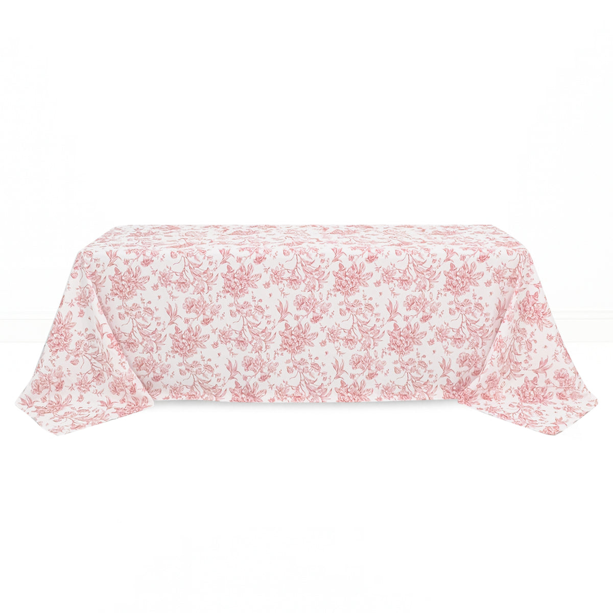 Polyester Rectangular Tablecloth 90"x156" French Toile Pattern - By TCF Linens