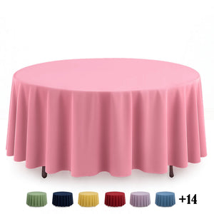 Scuba Polyester Round Tablecloth 108" - By TCF Linens