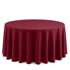 Scuba Polyester Round Tablecloth 120" - By TCF Linens