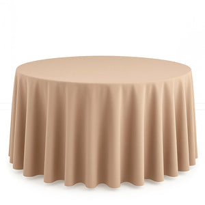 Scuba Polyester Round Tablecloth 120" - By TCF Linens