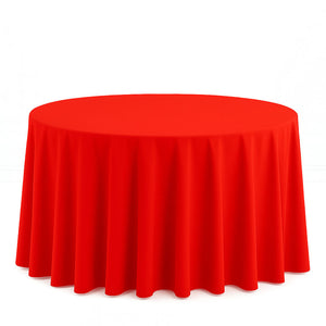 Scuba Polyester Round Tablecloth 120" - By TCF Linens