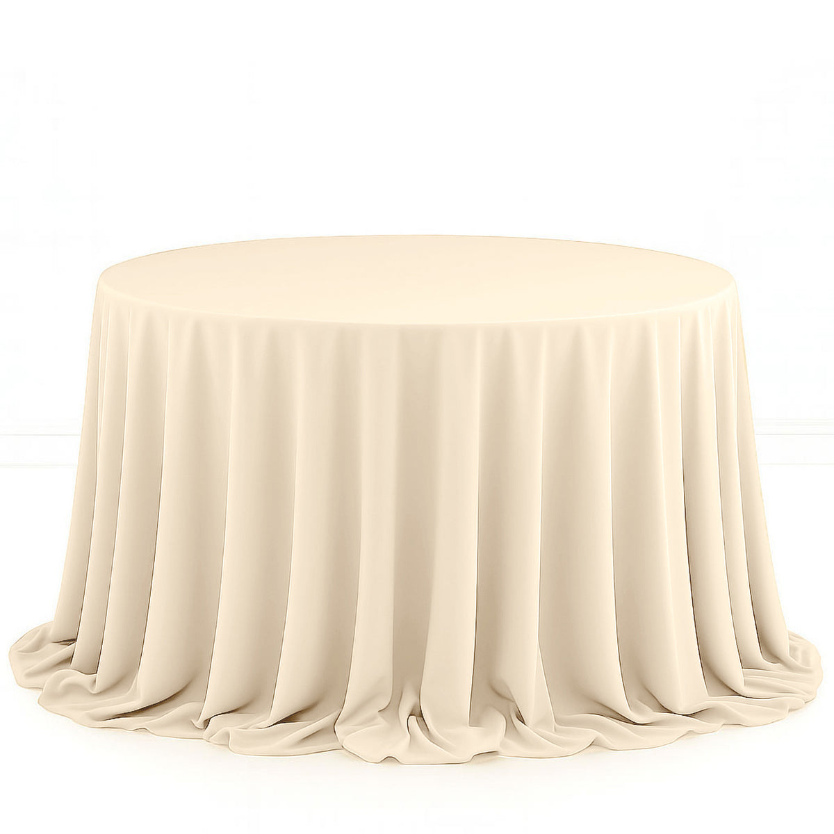 Scuba Polyester Round Tablecloth 132" - By TCF Linens