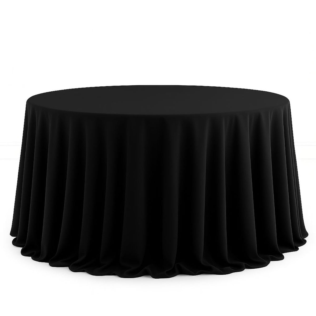 Scuba Polyester Round Tablecloth 132" - By TCF Linens