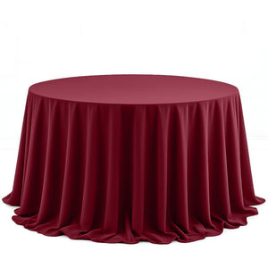 Scuba Polyester Round Tablecloth 132" - By TCF Linens