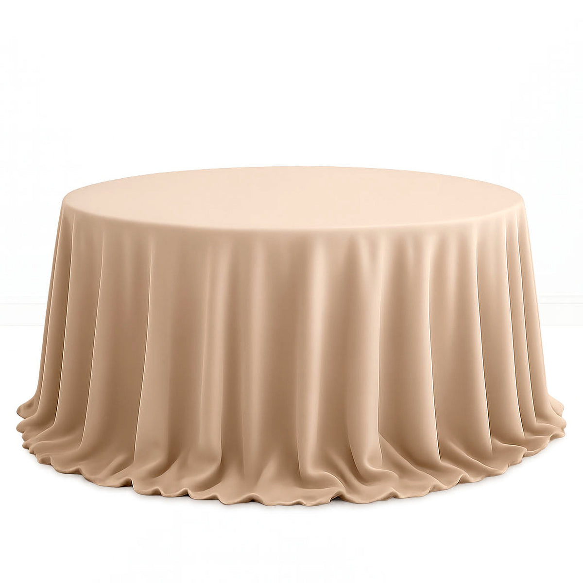 Scuba Polyester Round Tablecloth 132" - By TCF Linens