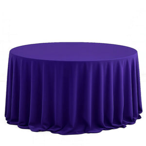 Scuba Polyester Round Tablecloth 132" - By TCF Linens