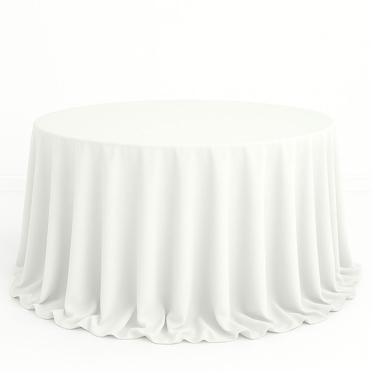 Scuba Polyester Round Tablecloth 132" - By TCF Linens