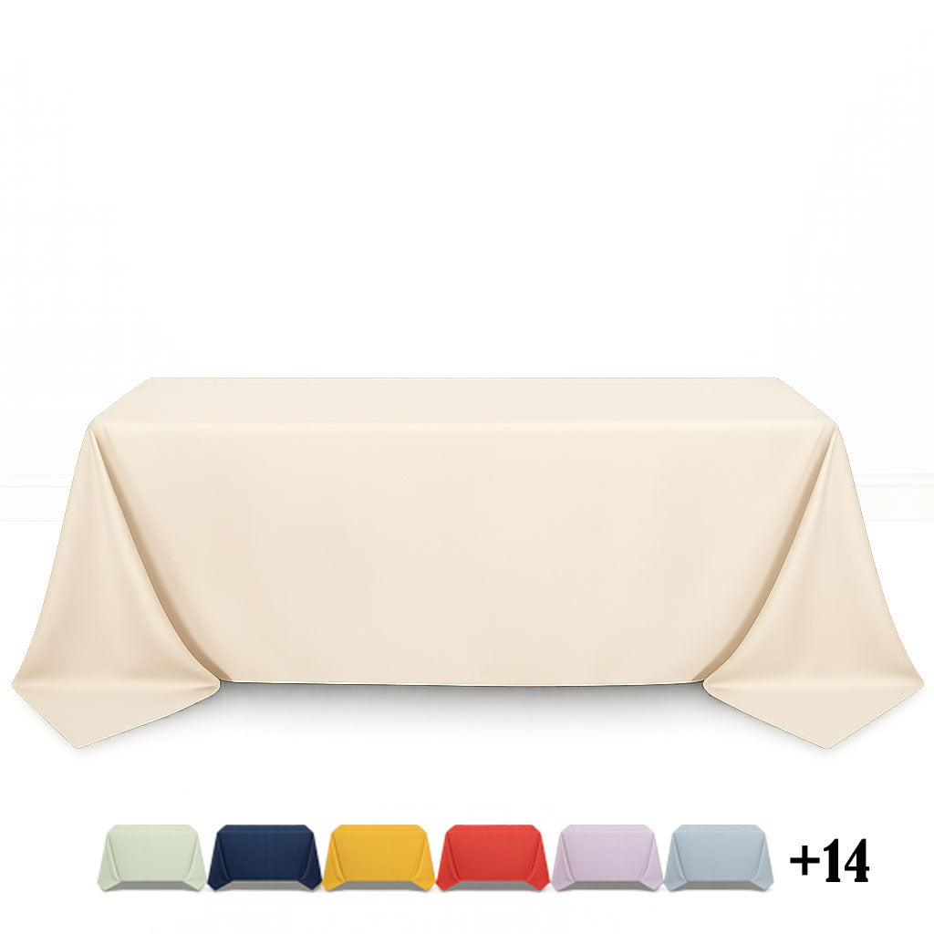 Scuba Polyester Rectangular Tablecloth 90"x132" - By TCF Linens