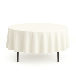 Scuba Polyester Round Tablecloth 90" - By TCF Linens