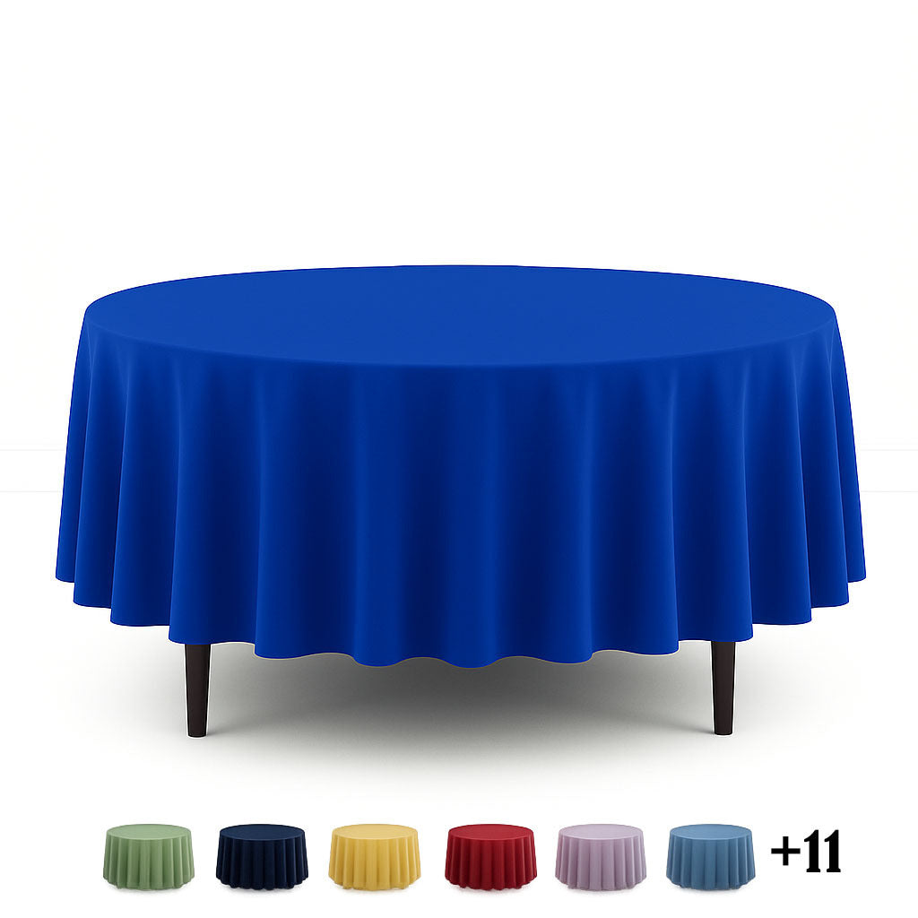 Scuba Polyester Round Tablecloth 90" - By TCF Linens