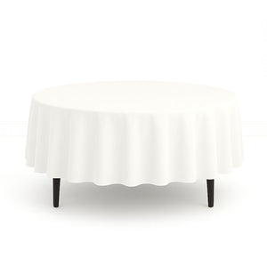 Scuba Polyester Round Tablecloth 90" - By TCF Linens