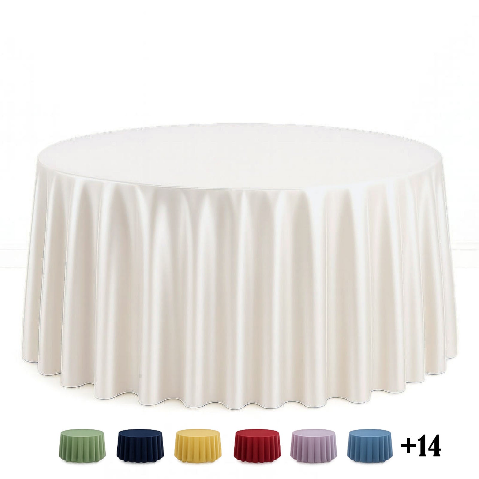 Scuba Polyester Round Tablecloth 120" - By TCF Linens