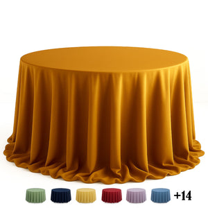 Scuba Polyester Round Tablecloth 132" - By TCF Linens