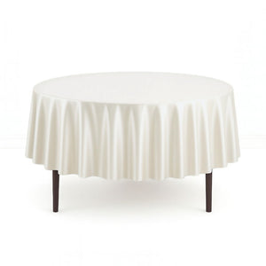 Scuba Polyester Round Tablecloth 90" - By TCF Linens