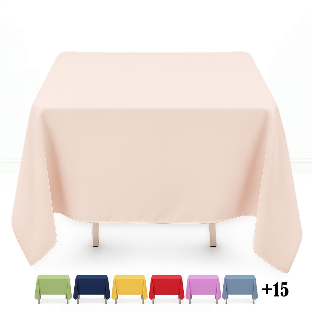 Premium Polyester Square Tablecloth 70"x70" - 220GSM- By TCF Linens