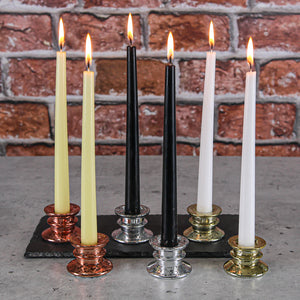 Richland Taper Candles 10" Black Set of 10