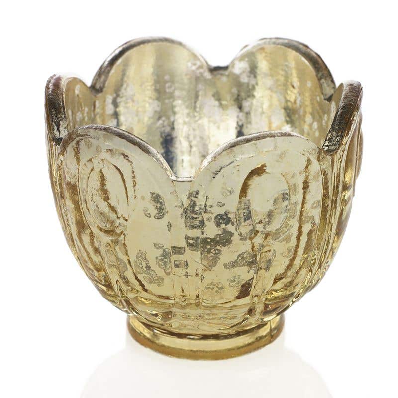 Gold Carraway Votive Holders Set of 6