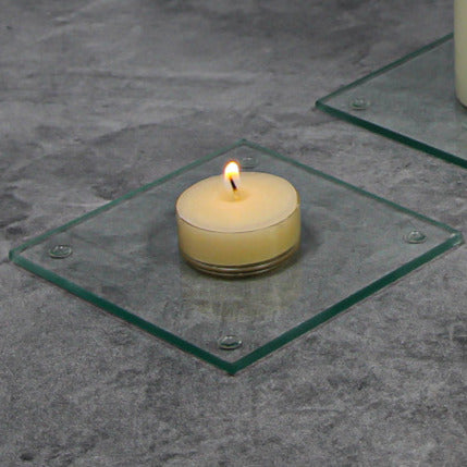 Richland Clear Cup Tealight Candles Ivory Vanilla Scented Set of 500
