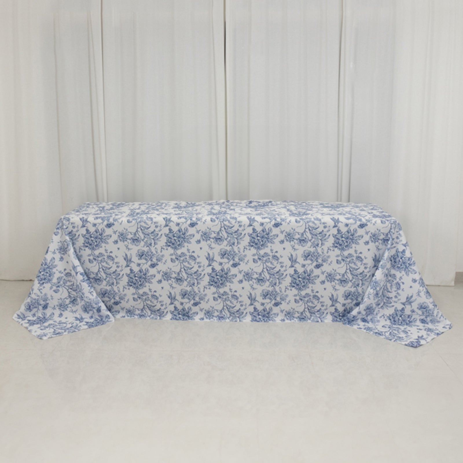 Polyester Rectangular Tablecloth 90"x156" French Toile Pattern - By TCF Linens