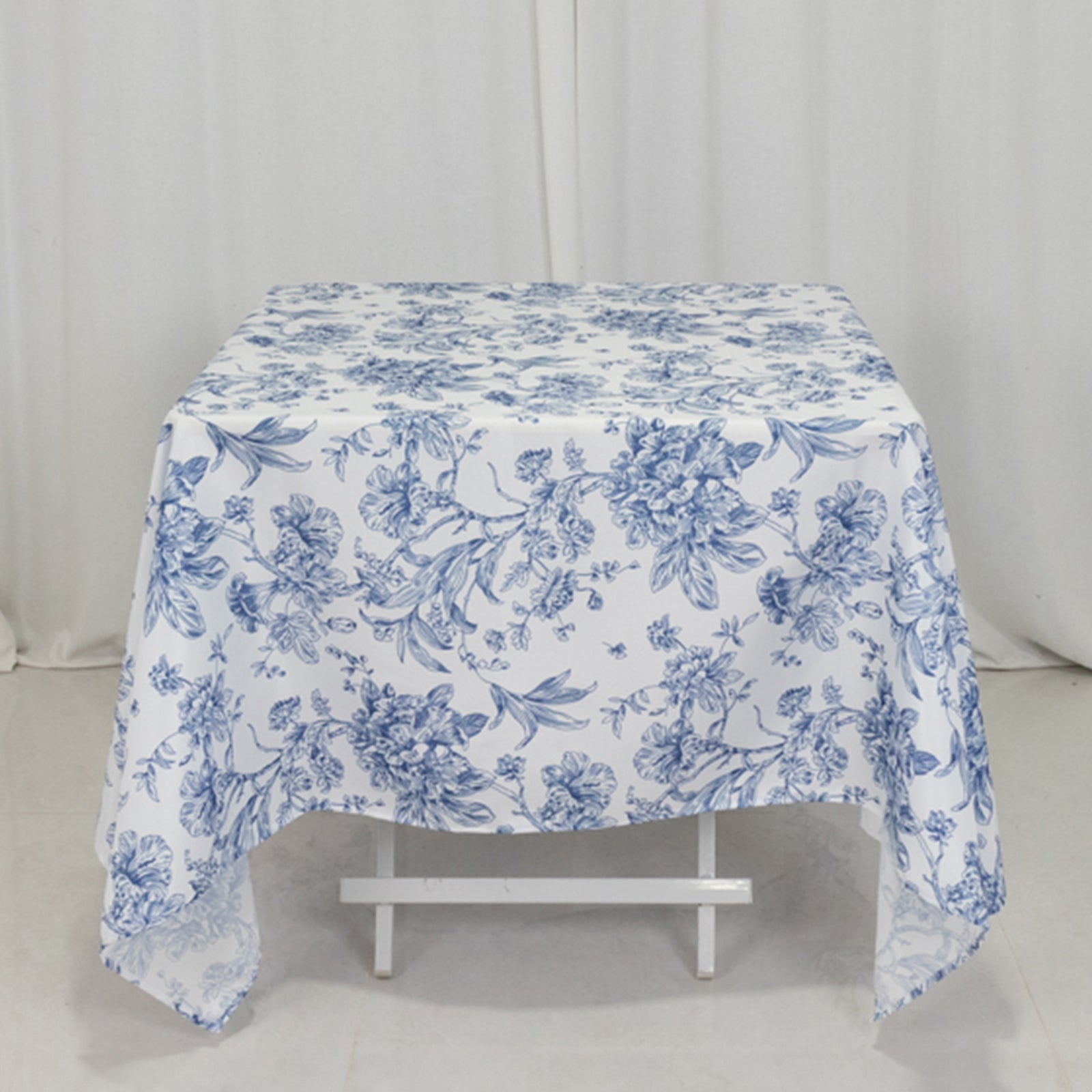 Polyester Square Tablecloth 70"x70" French Toile Pattern - By TCF Linens