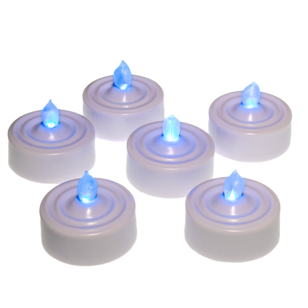 Richland Flameless LED Tealights & Eastland Frosted Holders Set of 12