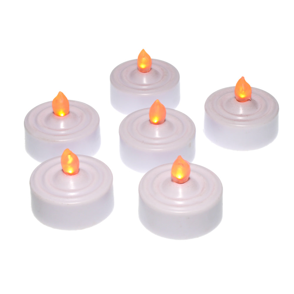 Richland Flameless LED Tealights & Eastland Frosted Holders Set of 12