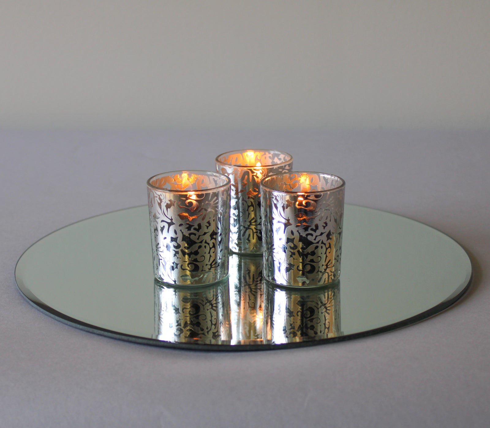 Richland Silver Lace Design Votive Holder