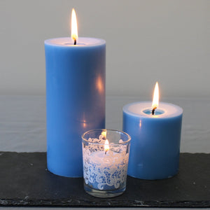 Richland Votive Candles Unscented Light Blue 10 Hour Set of 12