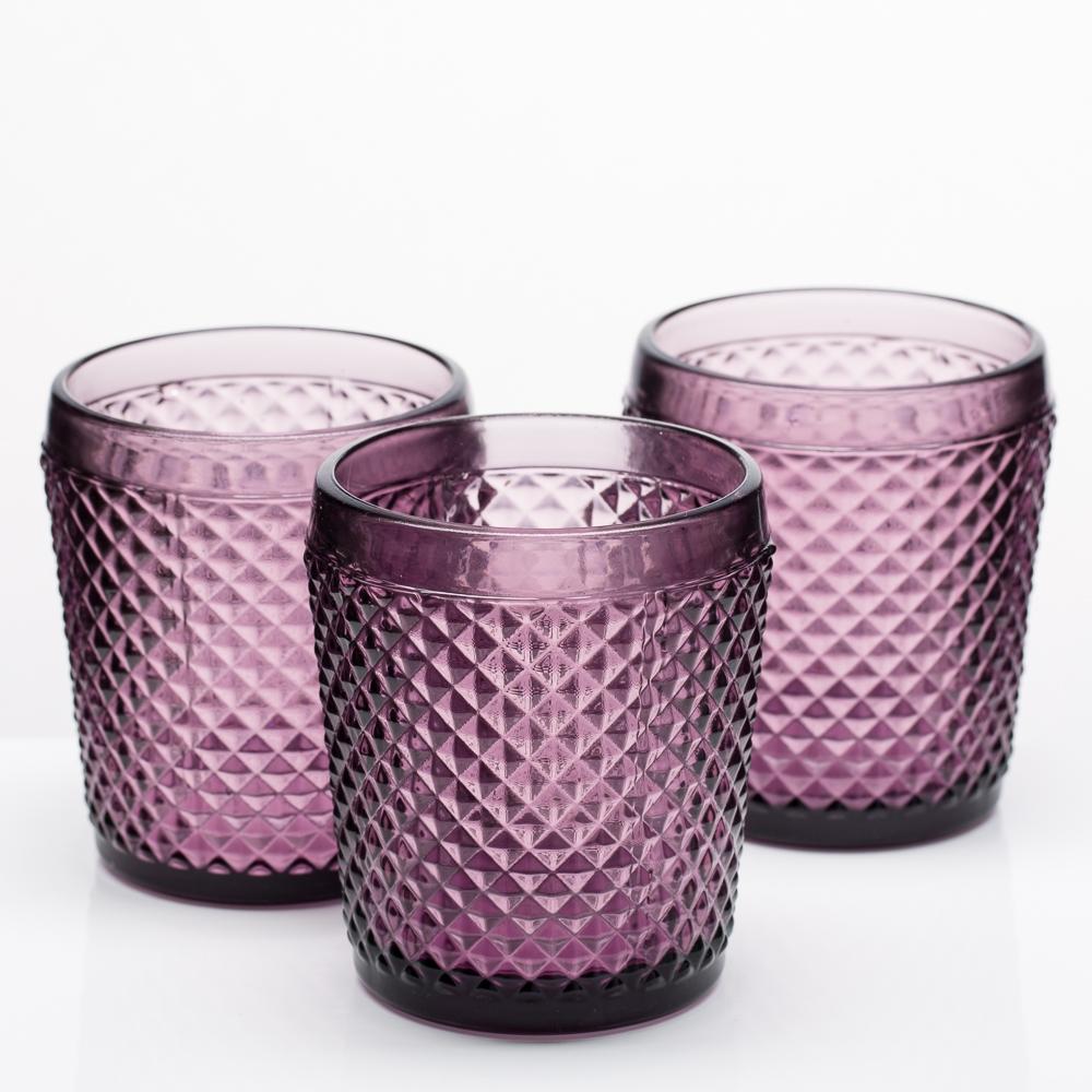 richland diamond candle holder purple set of 6