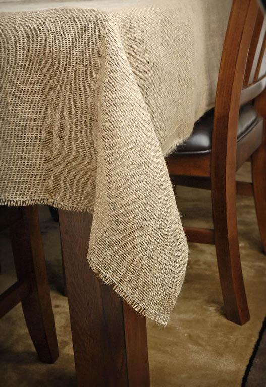 burlap square tablecloth 54in