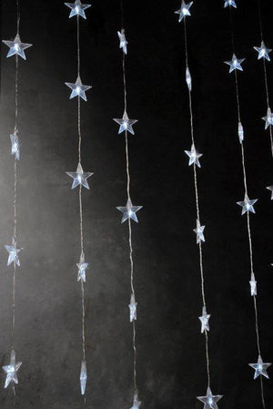 LED Star Curtain 47in x 72in Clear