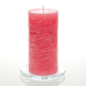 Richland Rustic Pillar Candle 3"x 6" Pink Set of 12