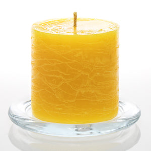 Richland Rustic Pillar Candle 3"x 3" Yellow
