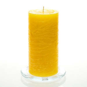 Richland Rustic Pillar Candle 3"x 6" Yellow