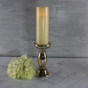 Eastland Unique Mercury Glass Pillar Candle Holder 8.5"