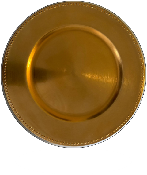 Richland Beaded Charger Plate 13" Gold