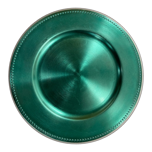 Richland Beaded Charger Plate 13" Aqua Blue Set of 24