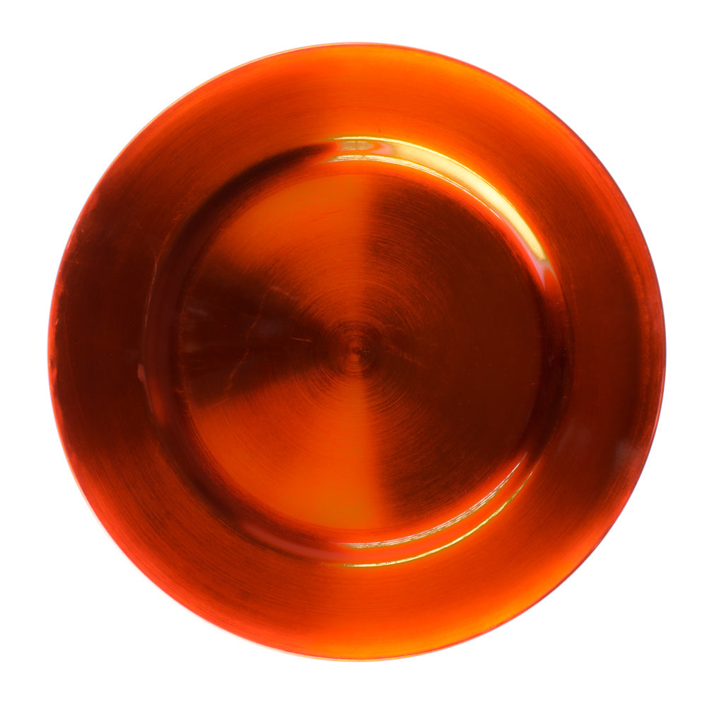 Richland Plain Charger Plate 13" Orange Set of 24