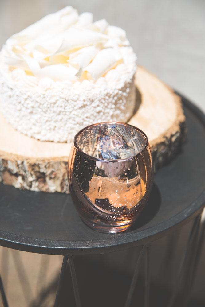 Richland Grande Hurricane Votive Holder Rose Gold Mercury Set of 12