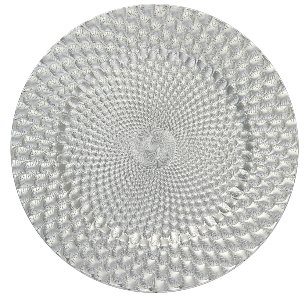 Richland 13" Silver Art Deco Charger Plate 