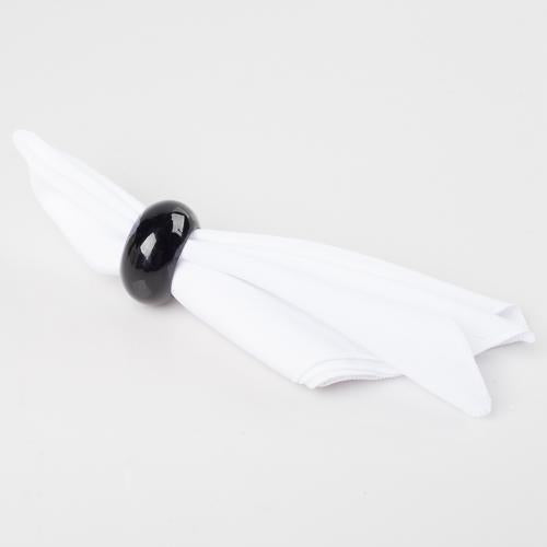 Richland Napkin Ring 2.3" Black Set of 4