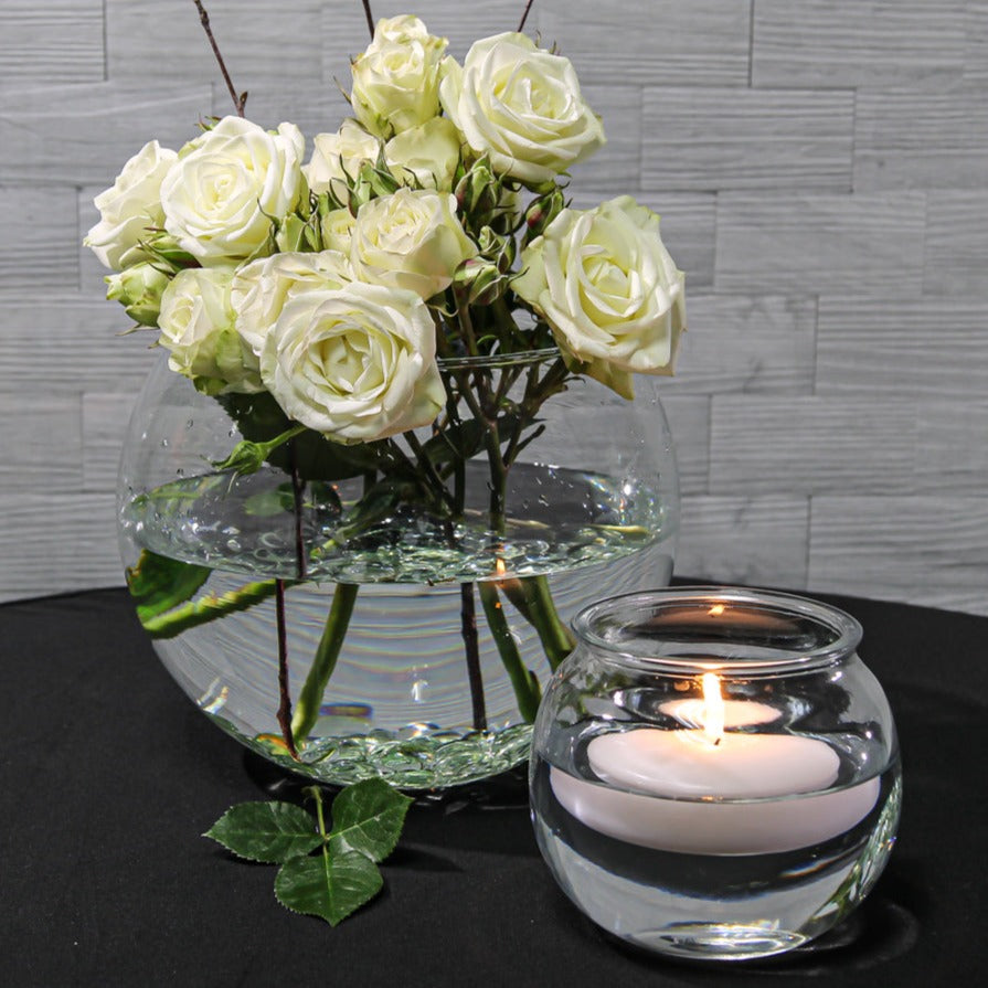 Richland Bubble Ball Vase with Rim 4" 