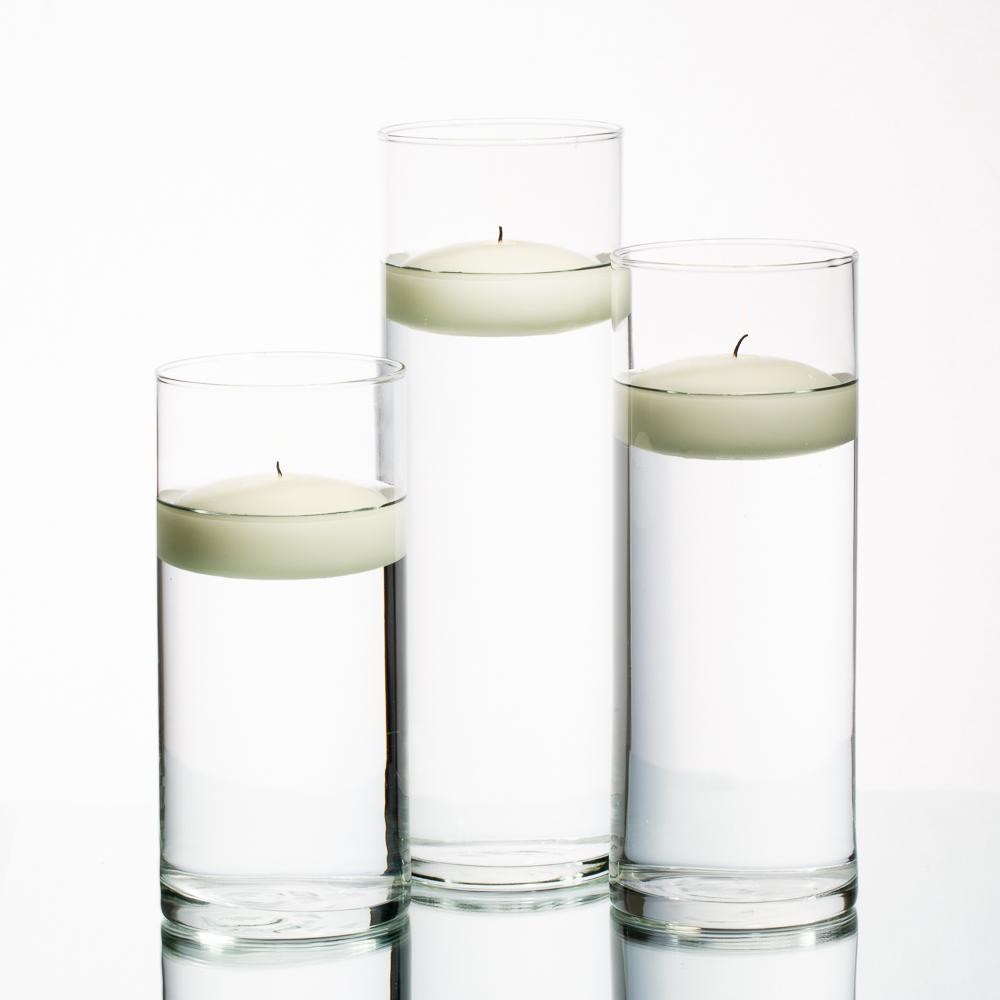 floating candles cylinder holders set 36