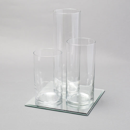 Eastland Square Mirrors and Cylinder Vases Centerpiece Set of 48