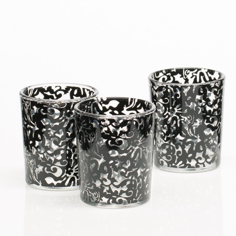 richland black lace votive holder set of 12
